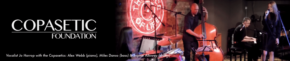 Vocalist Jo Harrop with the Copasetics: Alex Webb (piano), Miles Danso (bass) & Sophie Alloway (drums)