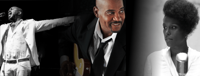 David McAlmont, Allan Harris and Sandra Nkake. (David McAlmont image: Anthony Elvy Photography)